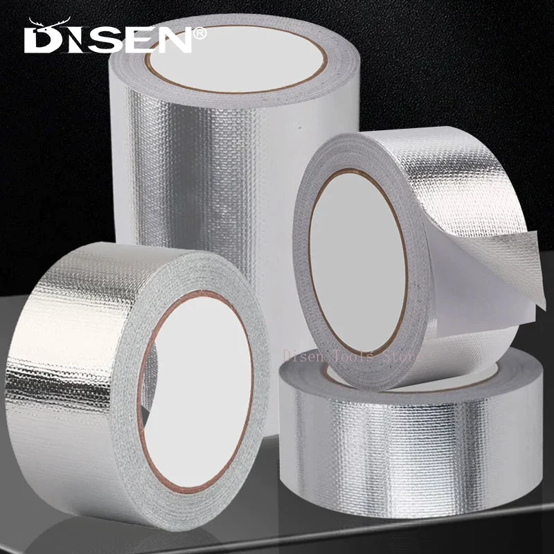 

Glass Fiber Aluminum Foil Tape Flame-retardant Waterproof Reflective Heat Barrier Self Adhesive Tape Width 48~150mm