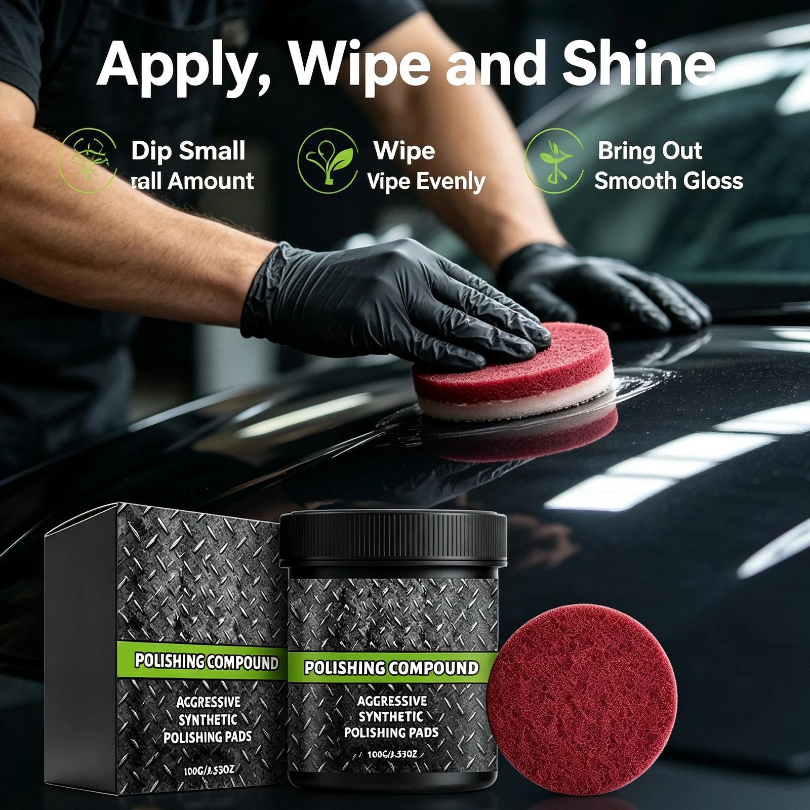 Metal Polish Care Paste Removing Scratches Swirl Marks & Oxidation Fast Polishing Scratch Removal Paste Car Scratch Repair Wax