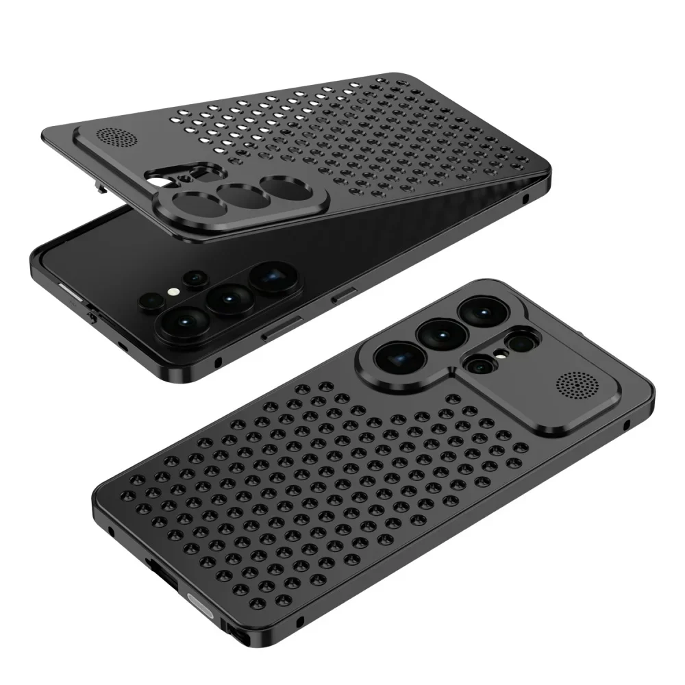 

Metal Heat Dissipation Solid Color Case For Samsung Galaxy S26 Ultra S25 S24 S23 Ultra Cooling Heat Dissipation Shockproof Cover