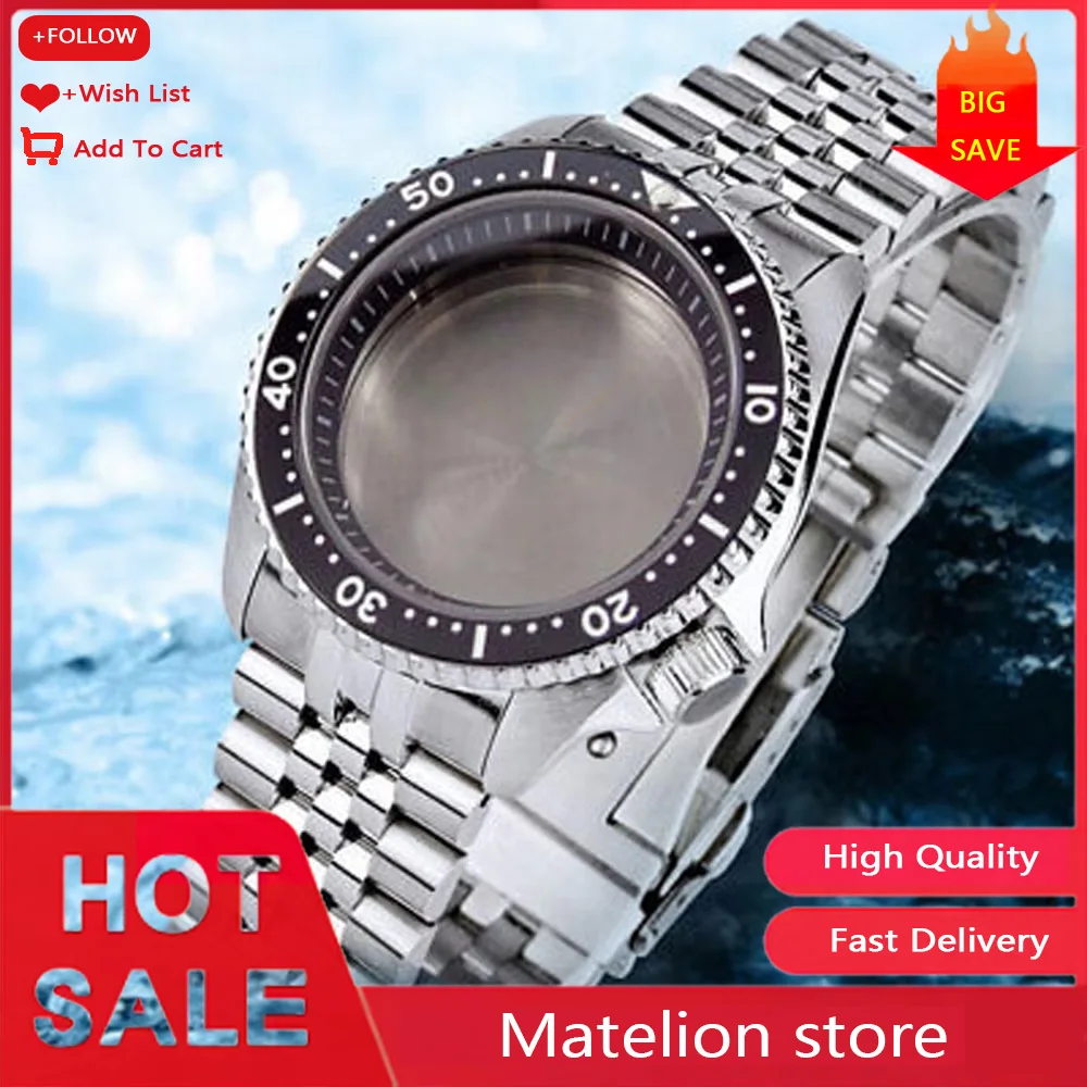 42mm Sapphire Glass Watch Case fit SKX 007 NH35 NH36 2824 200M Water Resistance