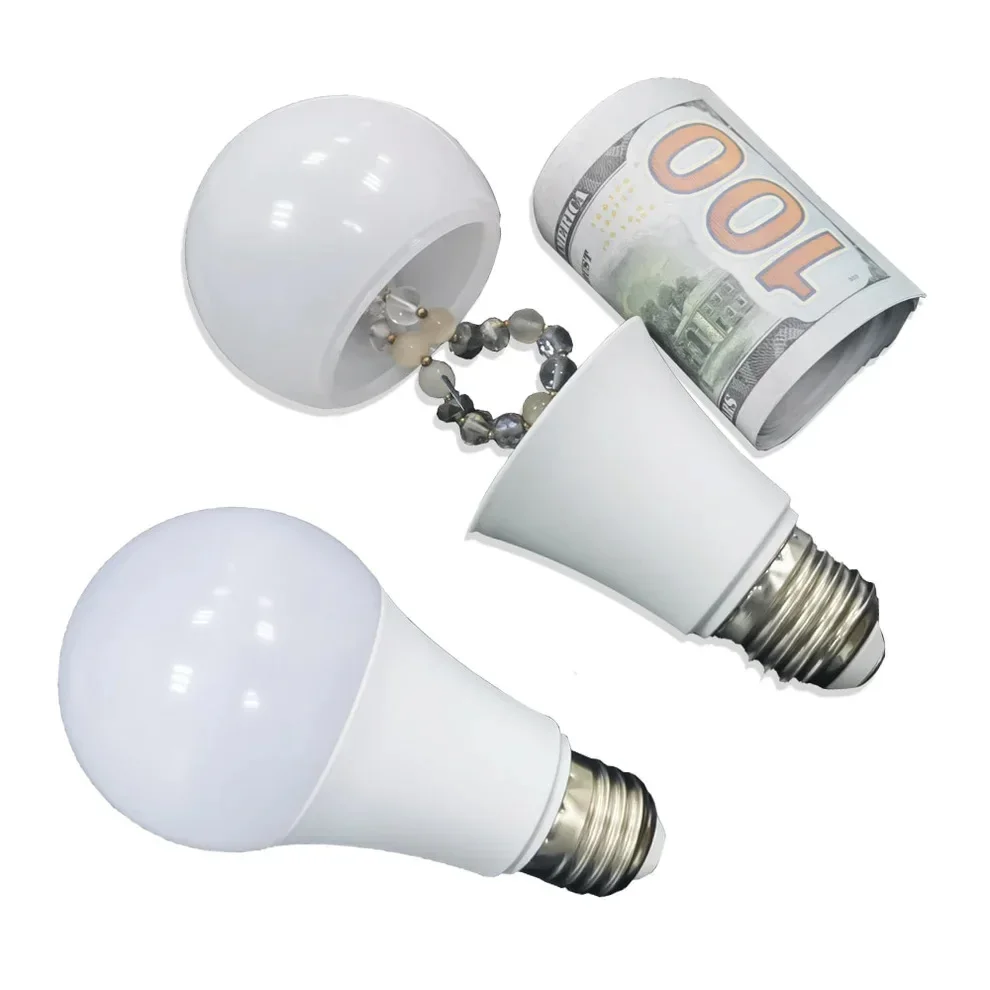 Sight Secret Fake Empty Light Bulb Hidden Storage Compartment Home Office Diversion Safe Container Hide Cash Ring Necklace