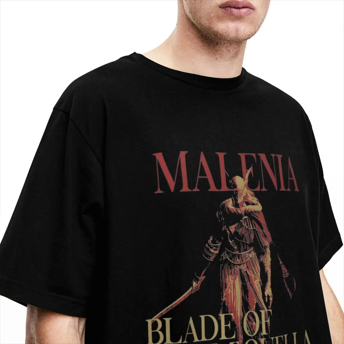 Men Women's T-Shirts Malenia Blade Of Miquella Casual Pure Cotton Short Sleeve Funny Video Games T Shirt Crewneck Clothing