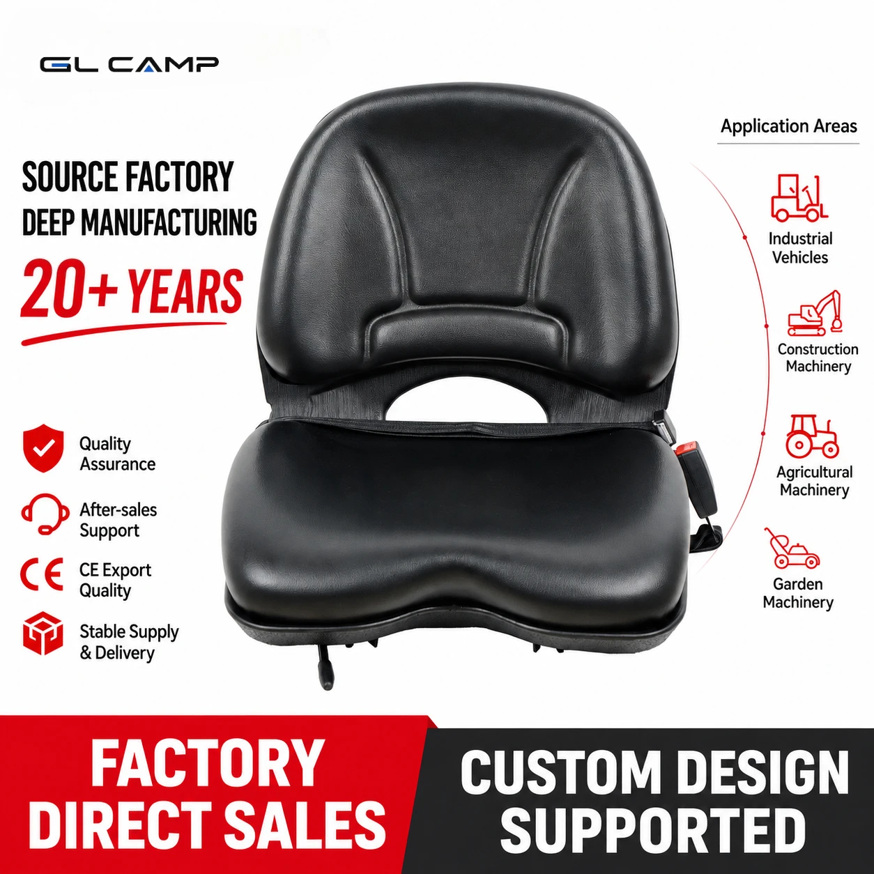 PVC Comfortable Lawn Garden Tractor Seat for  110 112 120 140