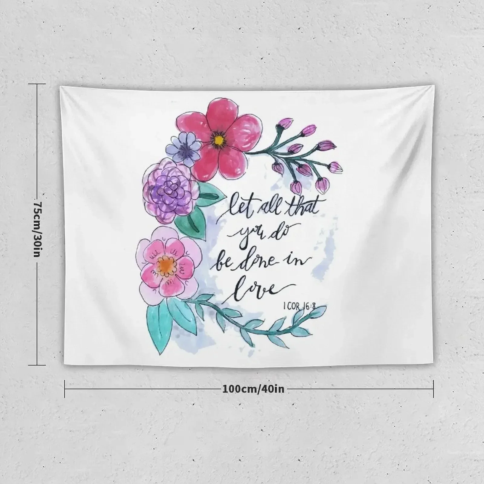 Let All That You Do Be Done In Love 1 COR 16:8 Christian Design Tapestry Decor For Room Wall Tapestries Tapestry