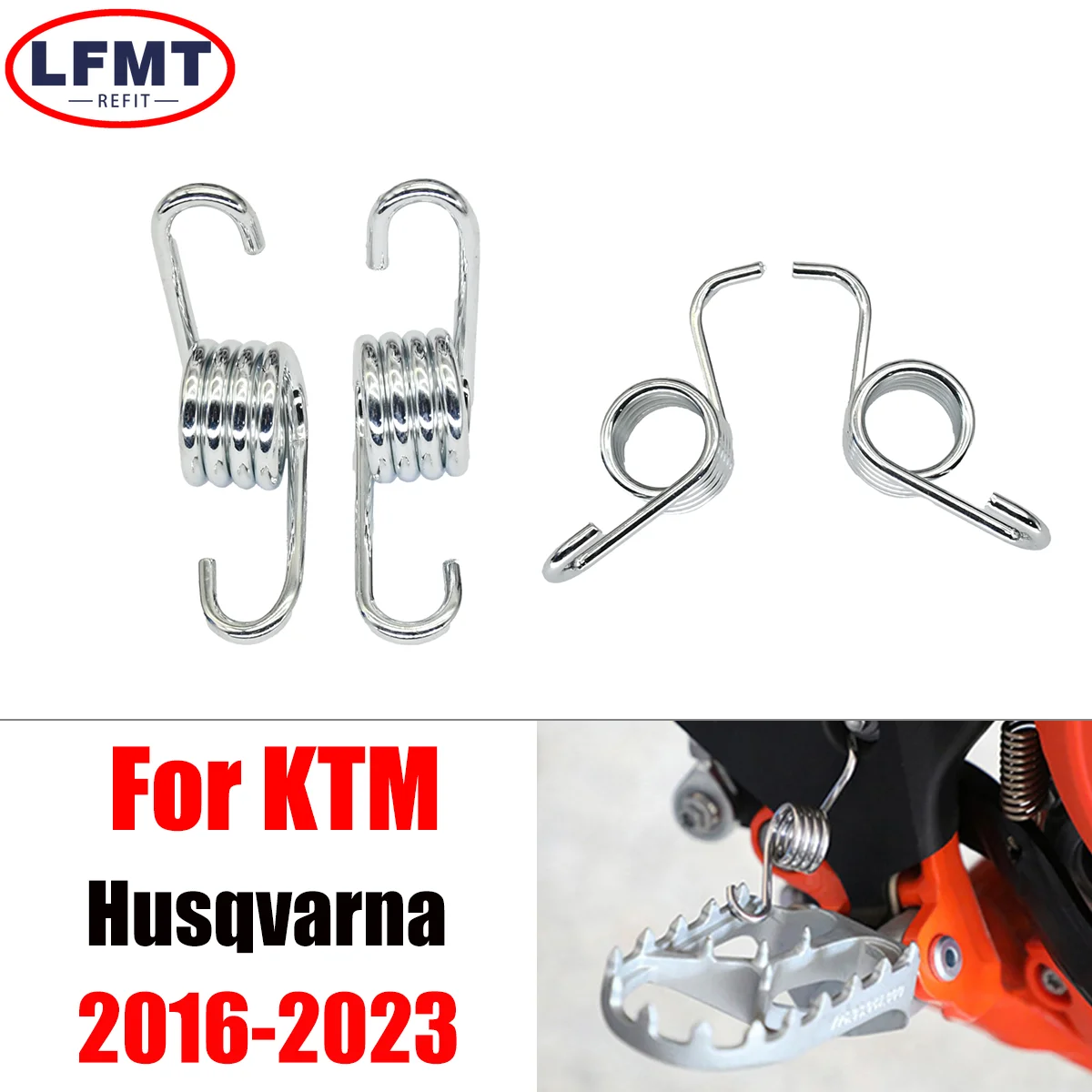 

For KTM XC XCF SX SXF XCW XCFW EXC EXCF FREERIDE ADVENTURE SUPER MOTO/R/T Universal Motorcycle Foot Rest Footpegs Pedals Spring