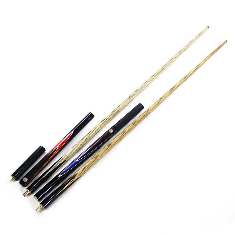 Superior quality ash wood 3/4 billiard snooker cue stick with 9/10mm cue tip