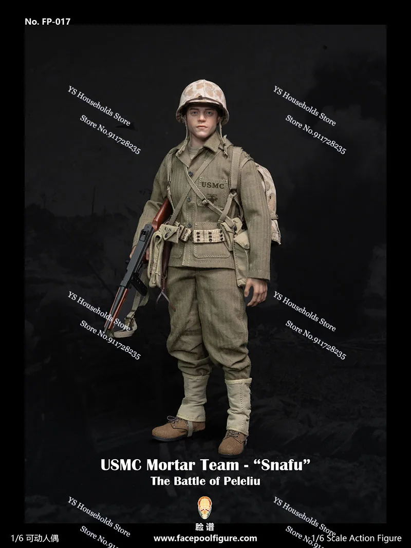 FP017 محدودة 1/6 مقياس الحرب العالمية الثانية مشاة البحرية الأمريكية فريق هاون Snafu معركة Peleliu العسكرية التاريخية 12 "مجموعة كاملة شخصيات الحركة الذكورية #2