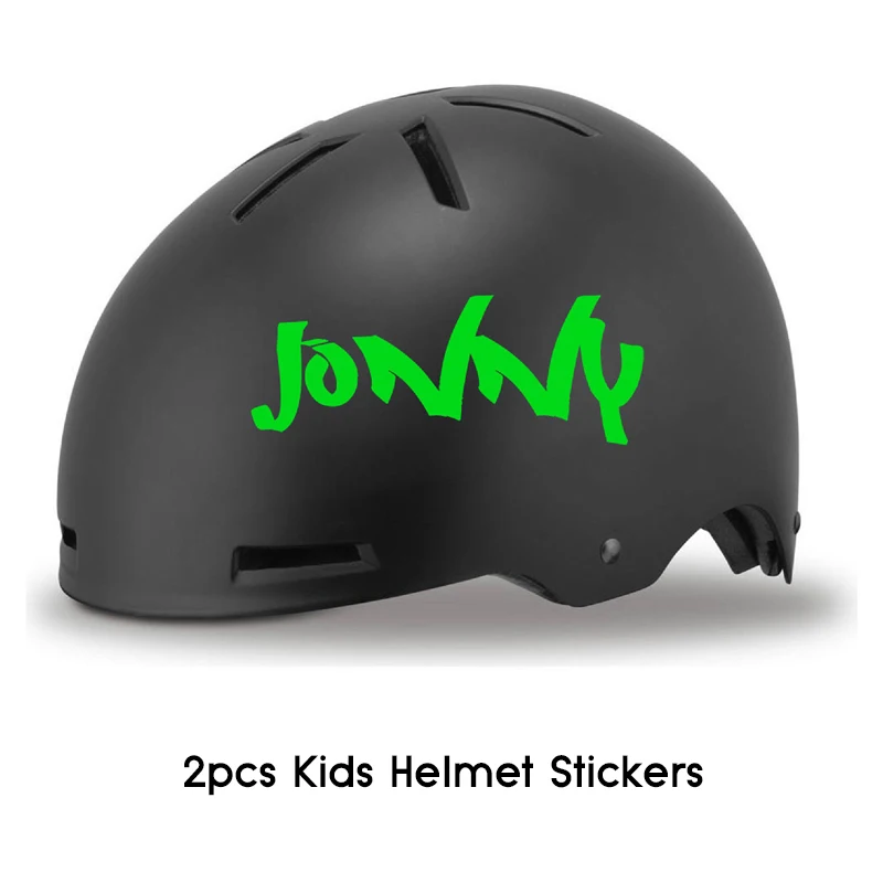 2pcs Name Stickers Personalised for Kids Helmet Decorative Vinyl Decal for Bicycle & Motorcycle Helmet Waterproof DIY Label