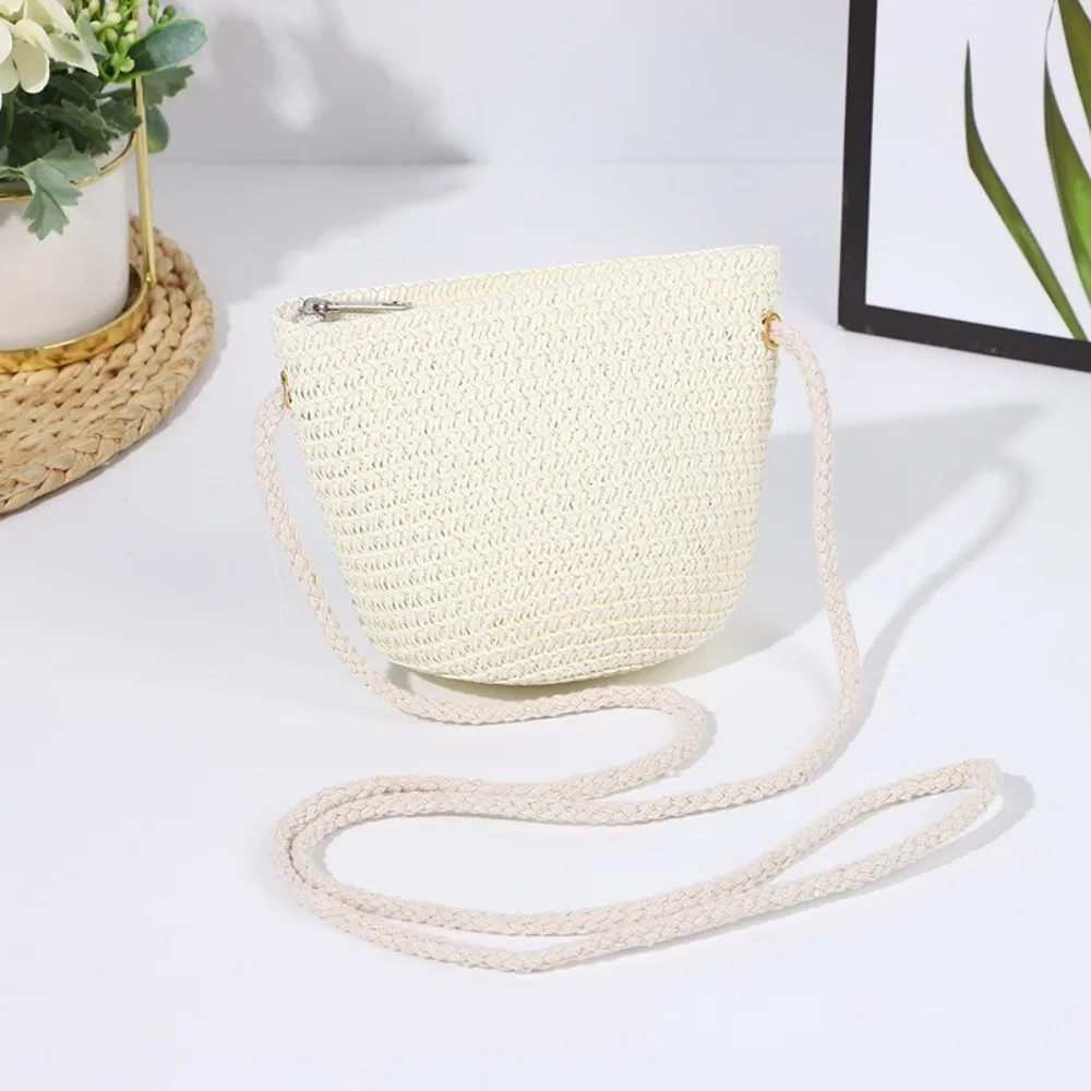new Shell Shape Straw Bag Handmade Straw Handbag Summer Beach Bag Girl
