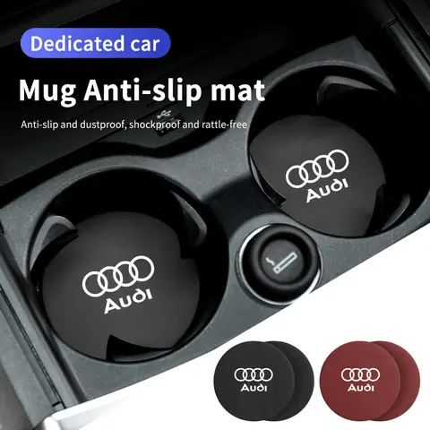 자동차 컵 받침 워터 컵 홀더 패드 Audi Q5 Q7 Q3 A3 A4 A6 A5 A1 A8 Q8 Q2 A7 Quattro TT S3 S4 QS5 RS5 용 미끄럼 방지 컵 슬롯 매트