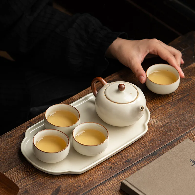 

Chinese Tea Service Set , Teapot, Tea Cup, Light Luxury Ceramic, Home Office, Reception, Tea Pot, Dry Brewing Mop