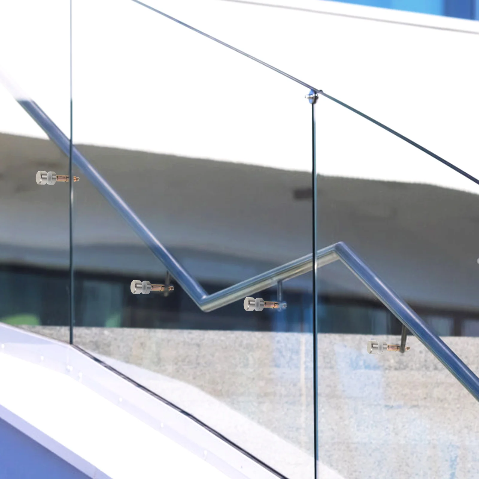 Glazen afstandhouder, robuust roestvrij staal, betrouwbare glazen leuninghouderclip voor trapleuning, balkonbeugel