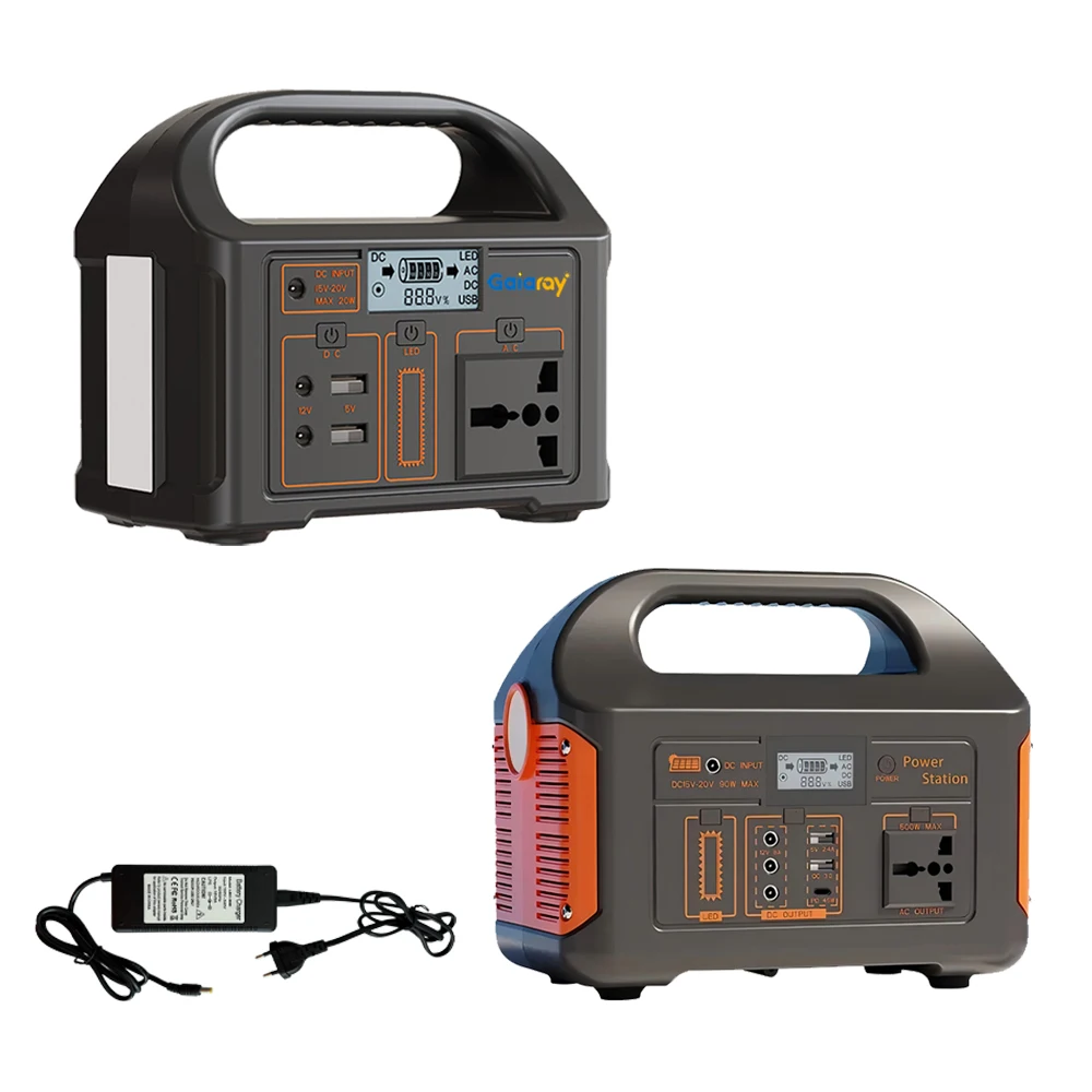 Gaiaray 100W 200W 500W Tragbare Powerstation 220V Solargenerator LiFePO4-Batterie Notfall-Stromversorgung für Camping Reisen Wohnmobil
