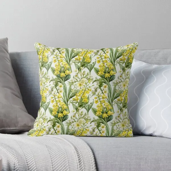 Cowslip Seamless Pattern Design  Printing Throw Pillow Cover Decor Fashion Home Hotel Bedroom Anime Pillows not include One Side