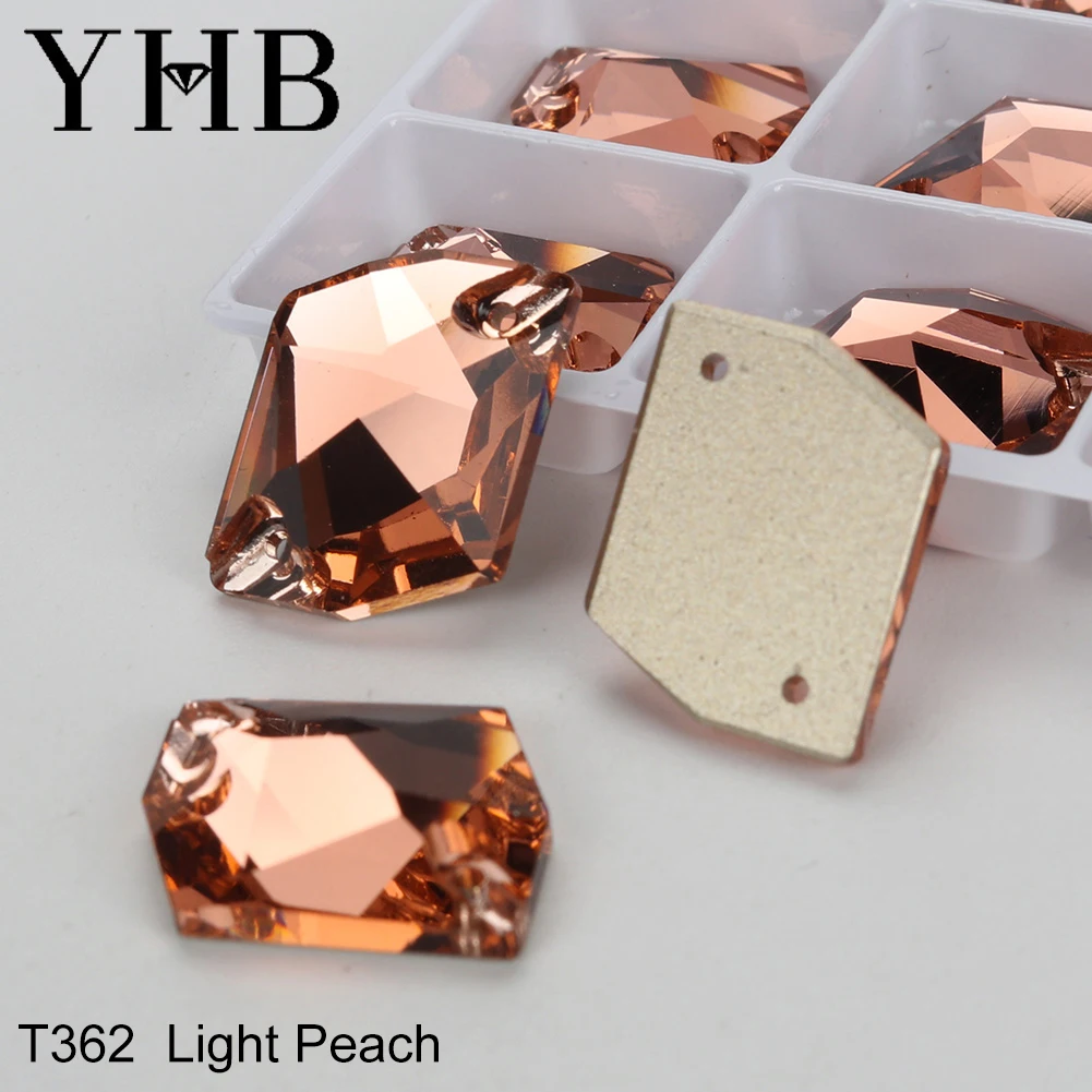 YHB Top Qualität Cosmic Glass Crystal AB Moonlight Nähen Steine Flatback Nähen auf Strasssteine Für Kleidungsstück Kleidung Taschen