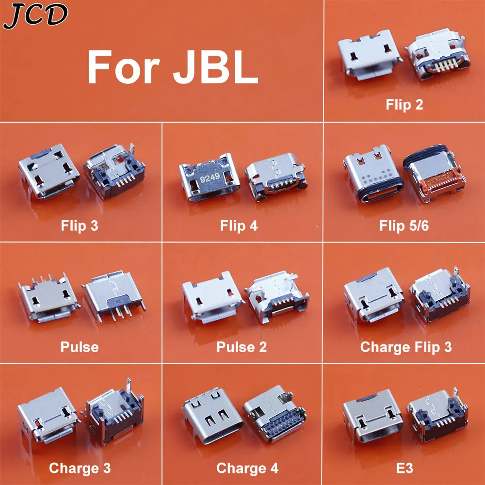 

JCD 2PCS Bluetooth Speaker USB Charging Port Dock Charger Connector For JBL E3 Charge 3 4 Flip 6 5 4 3 Pulse 2 Flip4 Flip3