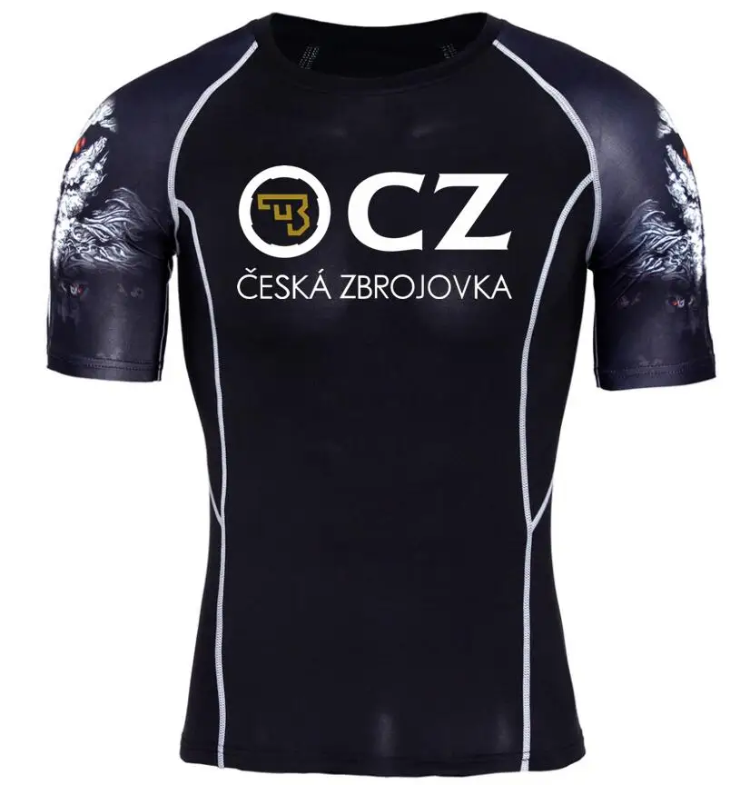 2023 CZ Ceska Zbrojovka Czech Firearms Men printed Compressione Short sleeve t-shirt Fashion Leisure O-Neck men Tee