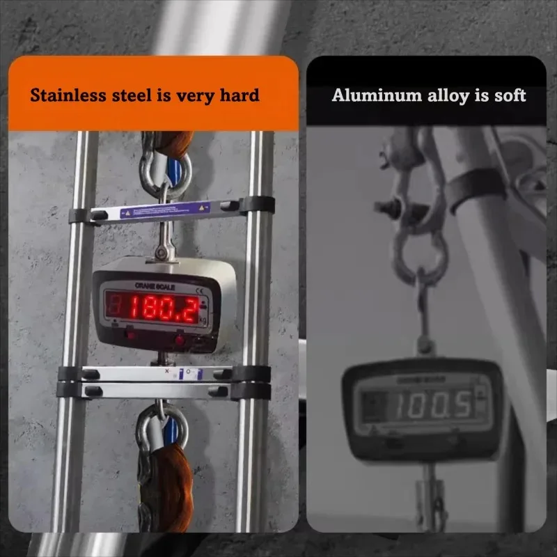 Stainless Steel Telescopic Ladder Without Hook and Aluminum Alloy Structure, Suitable for Engineering and Home Applications