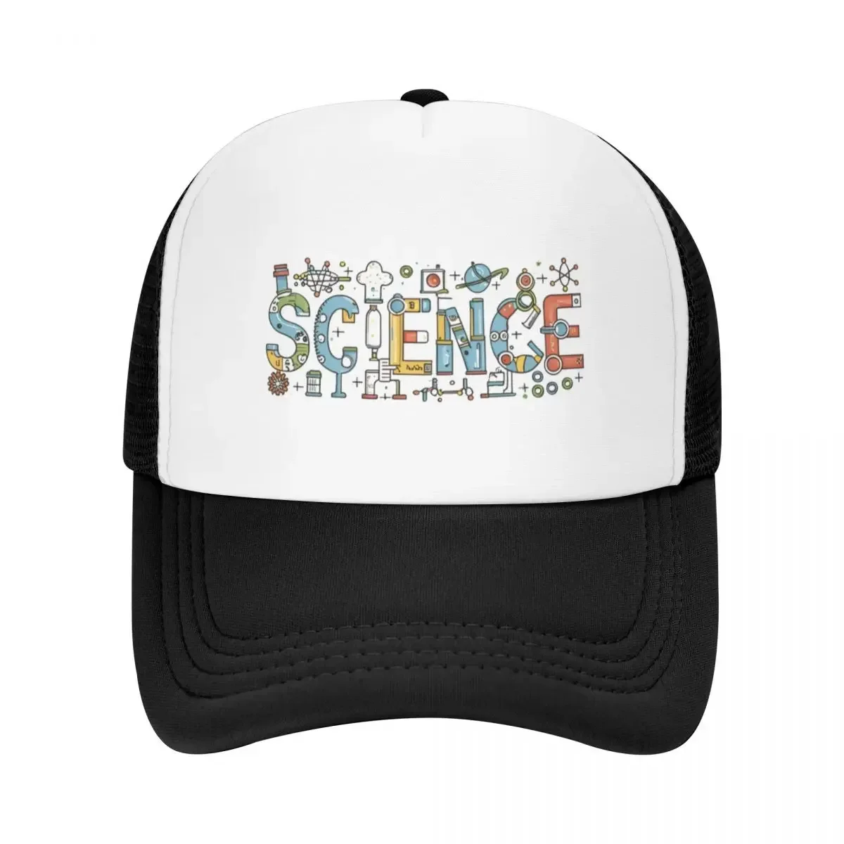 Science word with interesting decoration Baseball Cap Christmas Hat Mountaineering fishing hat cute Men's Hats Women's