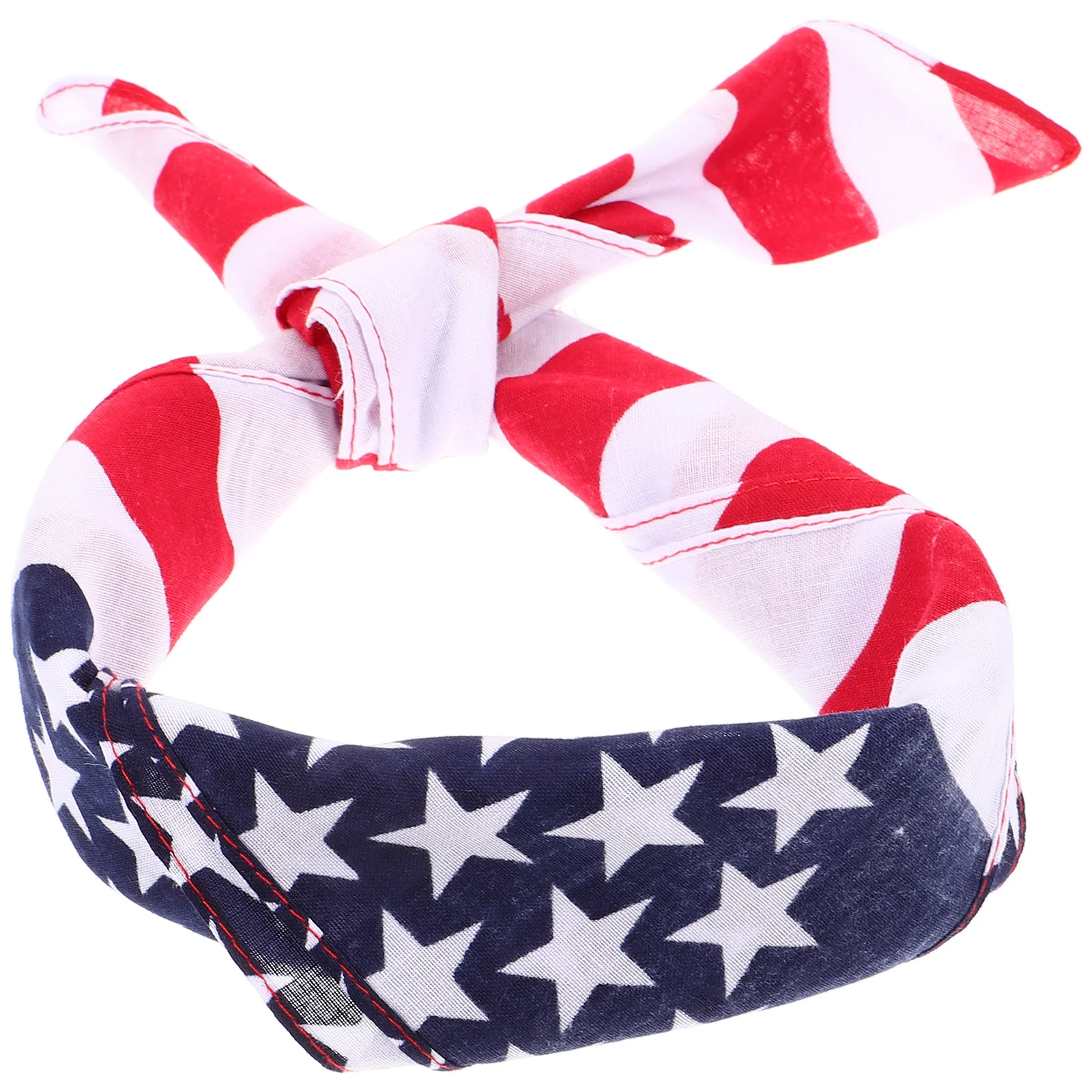 

Men's Pocket Square Printed Headscarf 4th of July Decorations Headband American Flag