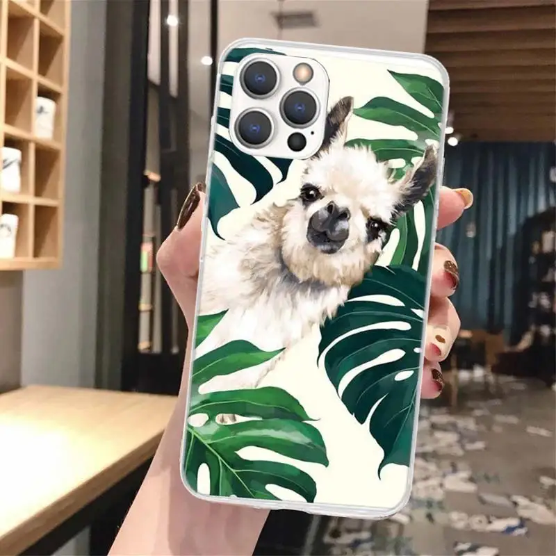 Lama Llama Alpacas Soft Phone Case For iPhone 16 15 14 13 12 11 Pro Max X XR XS 7 Plus 8 + SE 2020 Pattern Customized Cover 14 1