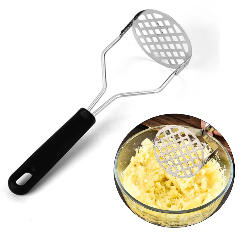 

Stainless Steel Potato Masher Manual Potatoes Crusher Fruit Vegetable Pressure Mud Potato Press Tools Kitchen Gadgets