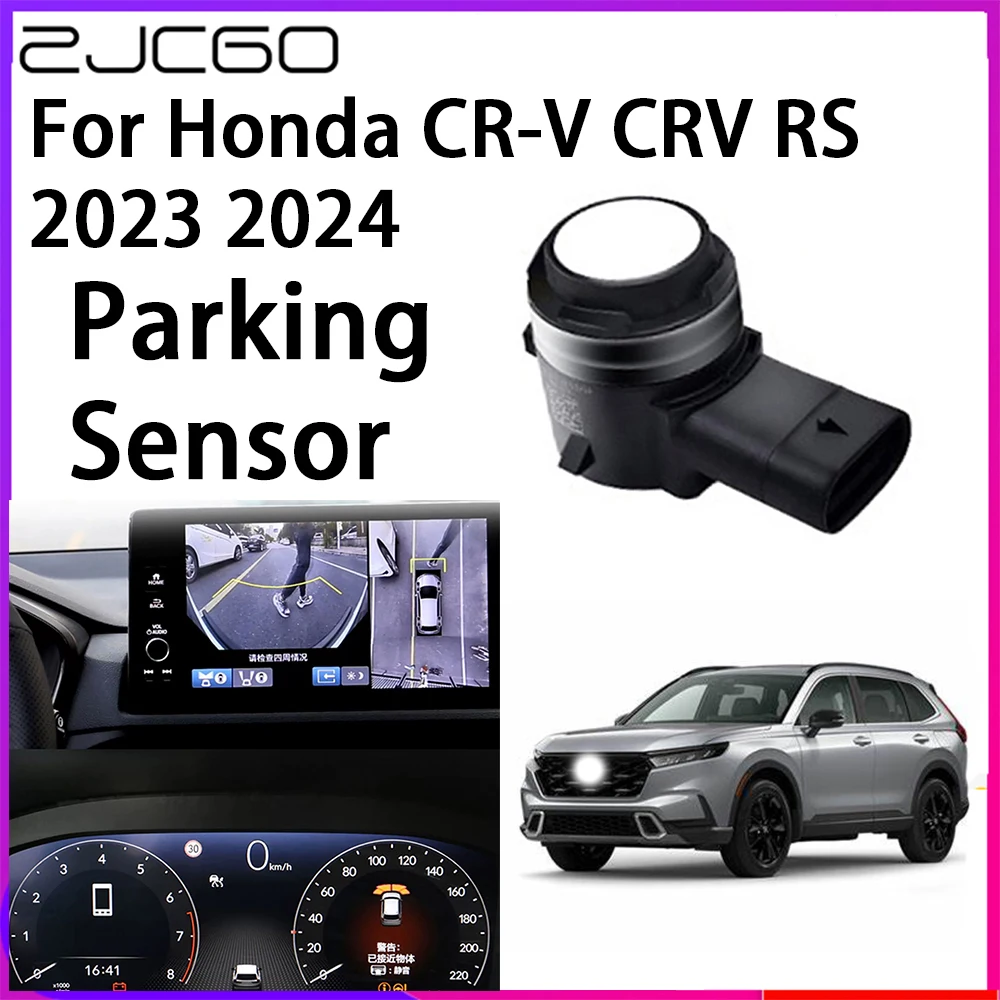 ZJCGO Parking Sensor Kit Car Parktronic Backlight Reverse Radar Monitor System for Honda CR-V CRV 6 Mk6 RS 2023 2024