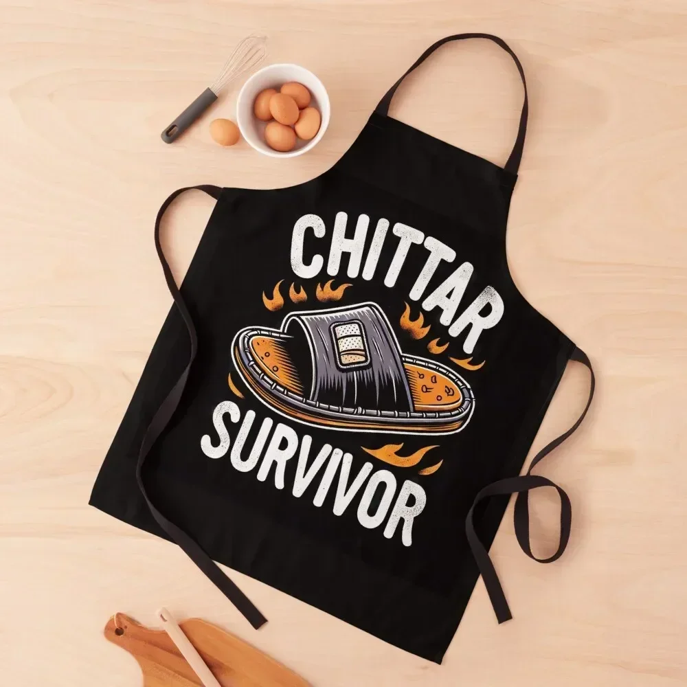 

Chittar Survivor - Funny Desi Punjabi Indian humor Apron Household Items Kitchen Bib For Kitchen cook wear Apron