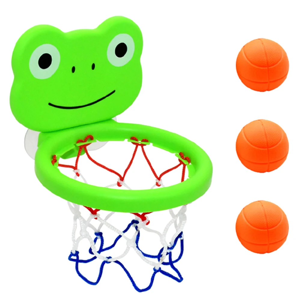 Juguetes de baloncesto de plástico para baño, juguete de aro silencioso divertido para baño para niños, diseño suave y seguro, Material de calidad duradero para interiores