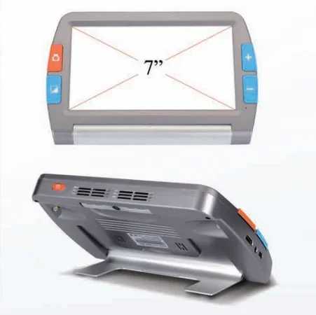 Lente d'ingrandimento video elettronica portatile con schermo da 7" per leggere giornali