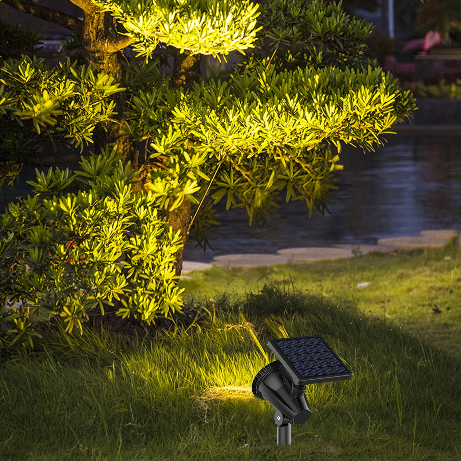 

New Outdoor Solar Waterproof 9 ColorsLED Landscape Lights High-Brightness Lawn Spotlight For Garden Courtyard Trees Path Terrace