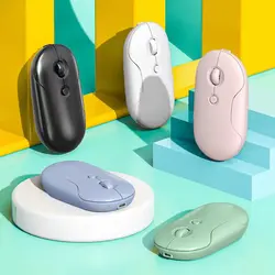 Pebble Bluetooth Wireless Mouse with USB Rechargeable Mouse 1600DPI for Laptop Computer PC Macbook Gaming Mouse 2.4G Silent Mice
