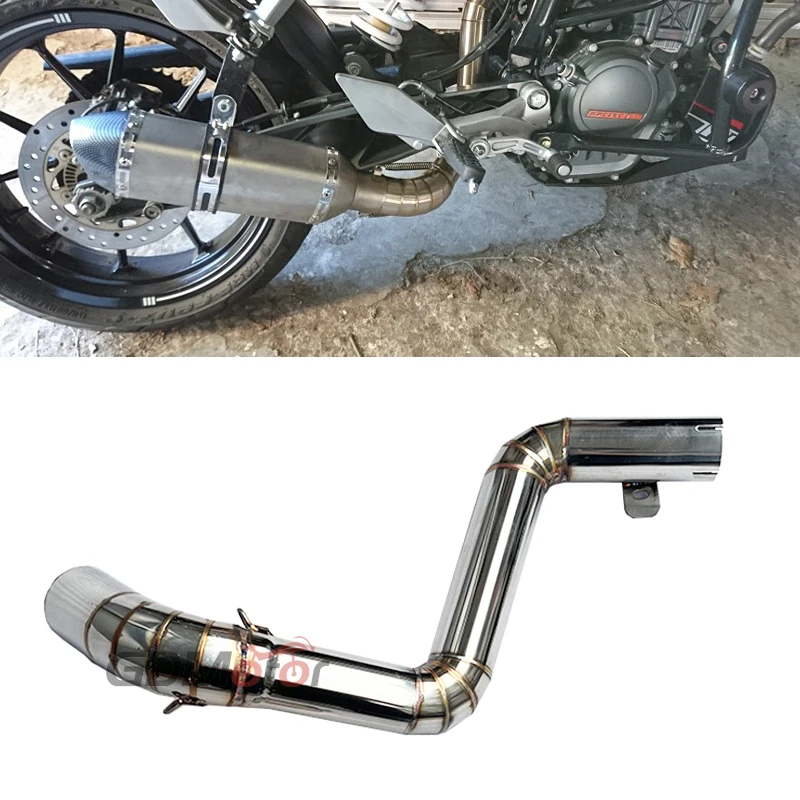 For KTM DUEK250 DUKE125 DUKE200 DUKE390 2015 2014 2012 2013 2016 motorcycle exhaust middle link pipe Duke 200  elbow