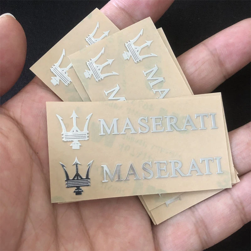 Car Metal Stickers 3D Car Badge Interior Decoration Decal For Maserati Quattroporte Spyder Levante Coupe GranTurismo Mc20 Ghibli