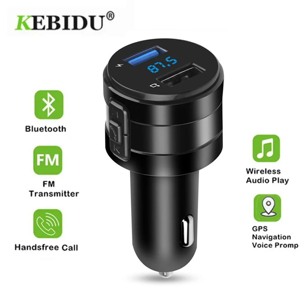 Bluetooth FM Transmitter Modulator 3.1A Dual USB AUX Car Charger MP3 Player Wireless Audio Receiver Handsfree Car Kit Wholesale