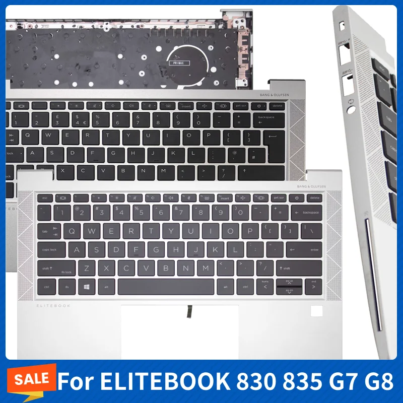 

For EliteBook 835 830 735 730 G7 G8 Laptop US/UK With Backlight Keyboard Palmrest Upper Cover Computer Replacement Accessories