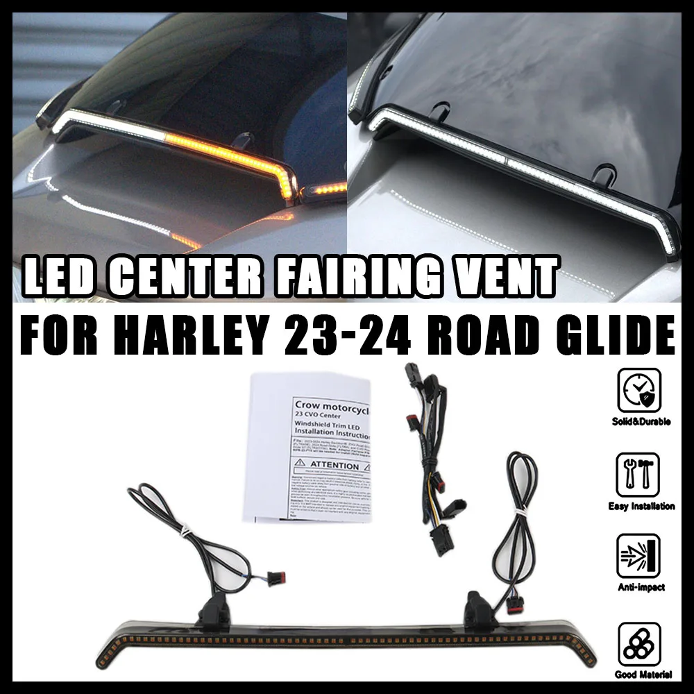 For Harley 2023 2024 TOURING CVO 121 117 Road Glide ST FLTRXSE FLTRX FLTRXSTSE Motorcycle NEW  Accessory LED CENTER FAIRING VENT