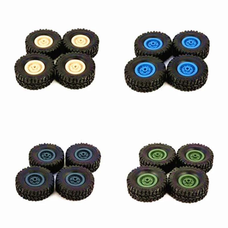 Best-4Pcs Rubber Wheel Rim Tire Tyre For RC 1/16 Climbing Crawler Car WPL B-1/B-24/C-14/C-24/B-16 Truck Model Spare Parts Access
