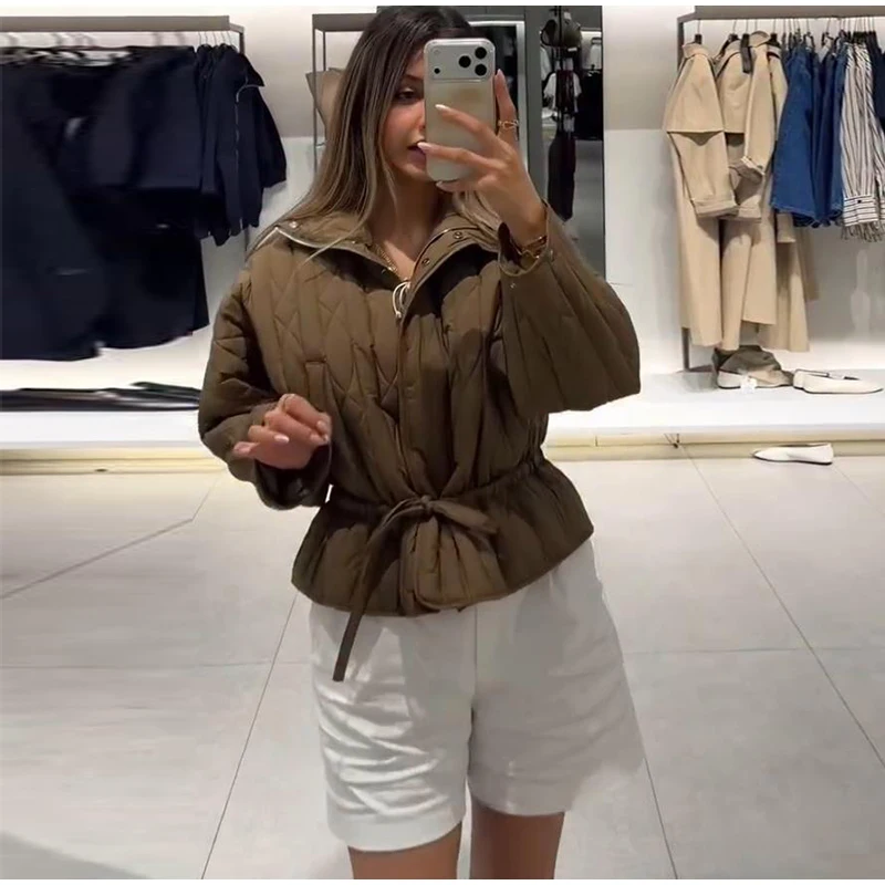 Upgraded Thick Wrap Front Tie Padded Jacket Kimono Style Collar Long Sleeve Loose Warm Daily Women Coat 2026 Winter Cotton Coats 46 S11736dfaf6d847898a1f8073c5860fca0