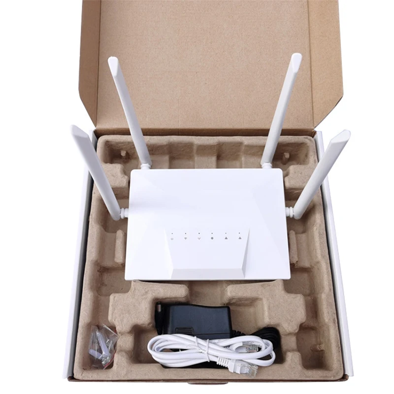 Kuwfi 4G Lte Router 300Mbps Draadloze Hotspot Cpe Unlocked CAT4 4G Wifi Router Met Externe Antenne Sim card Slot 2 Wan/Lan RJ45