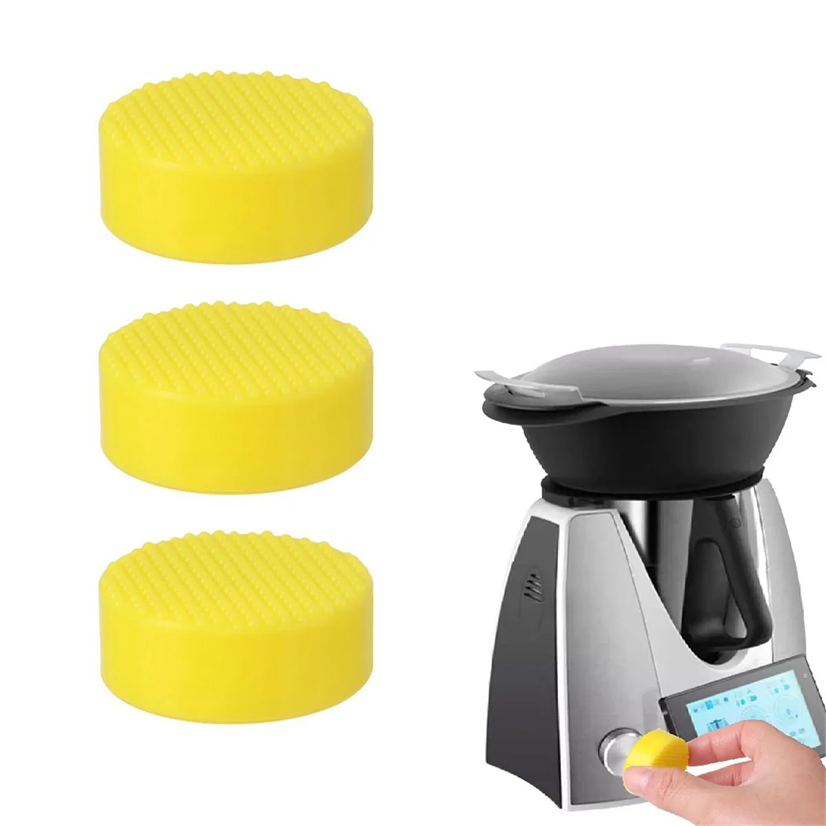 ГОРЯЧИЙ 3 шт. силиконовый чехол защитный пылезащитный чехол украшение процессора подходит для блендера Thermomix TM6 зеленый