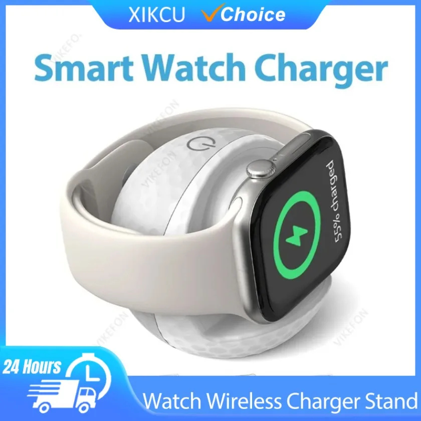 

Беспроводное зарядное устройство для умных часов, подставка с RGB-подсветкой, док-станция для быстрой зарядки Apple Watch серии 11, 10, 9, 8, 7, 6, 5 4 3 2 1 SE/SE 2 Ultra 3/2