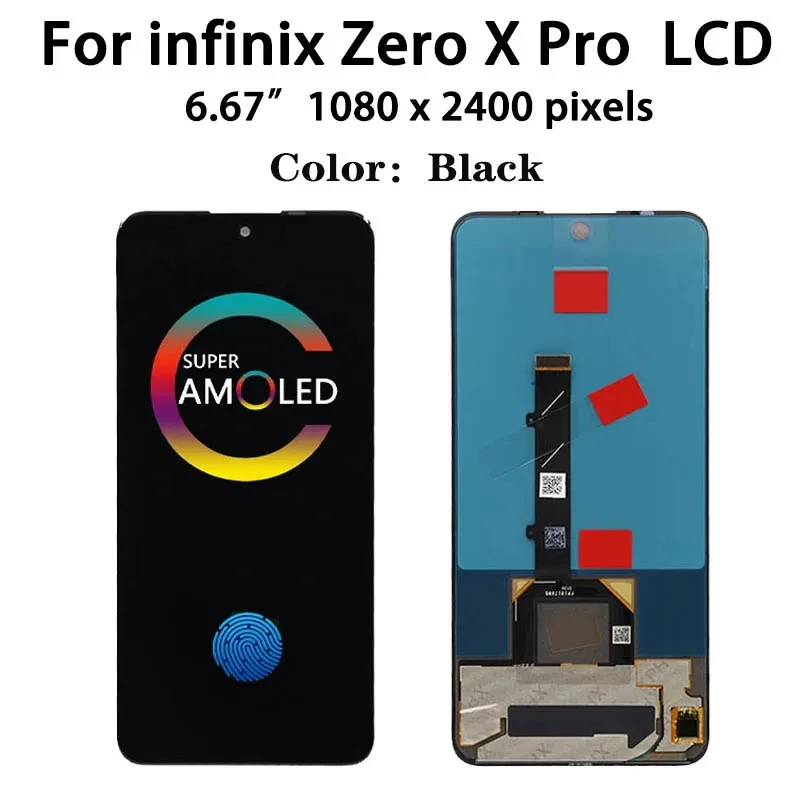 AMOLED TFT For infinix zero x pro X6811 X6811B LCD Display Touch Screen Assembly For infinix zero x Panel Digitizer replace