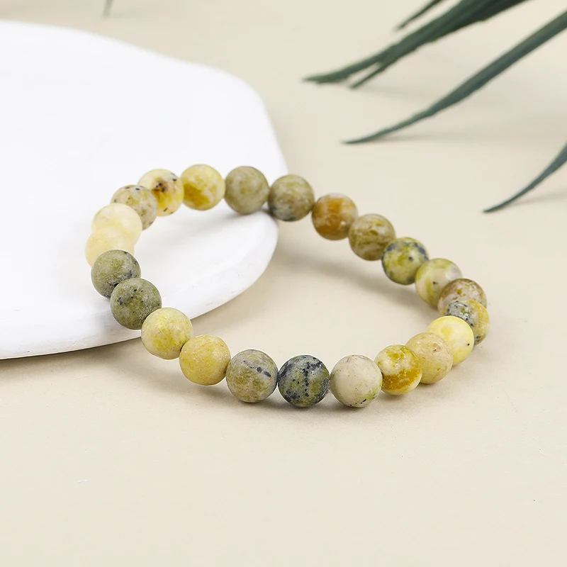 Natural Stone Beads Bracelet Amethyst Crystal Quartz Aquamarine Jade Jewelry Agate Women Men Stretch Bracelet Bracelet Bracelet