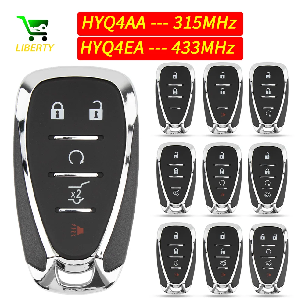 

Liberty HYQ4AA 315MHz HYQ4EA 433MHz Smart Remote Key for Chevrolet Malibu Cruze Spark Camaro Equinox Volt Blazer Traverse Sonic