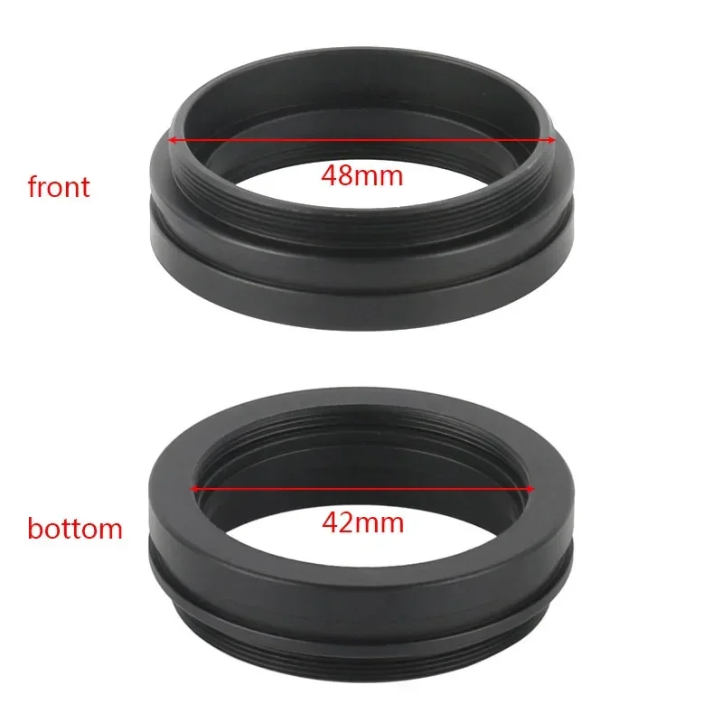 金属製アダプターリングライト用コネクタ,焦点レンズ付きステレオ顕微鏡,M52〜m48〜m48,m48,m48,m48,m48,m48,m48,m42
