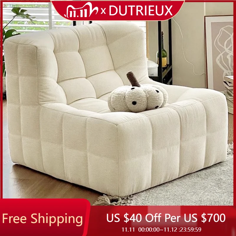 

White Cream Chairs Design Balcony Throne Accent Reading Ergonomic Comfortable Living Room Chairs Luxury Sillon Unique Furniture