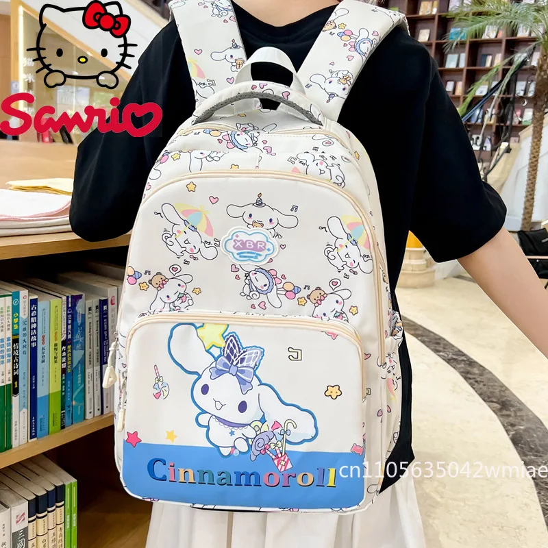Sanrio New Student Backpack Fashion High Quality Women's Backpack Cartoon Versatile Large Capacity Girls' Travel Backpack