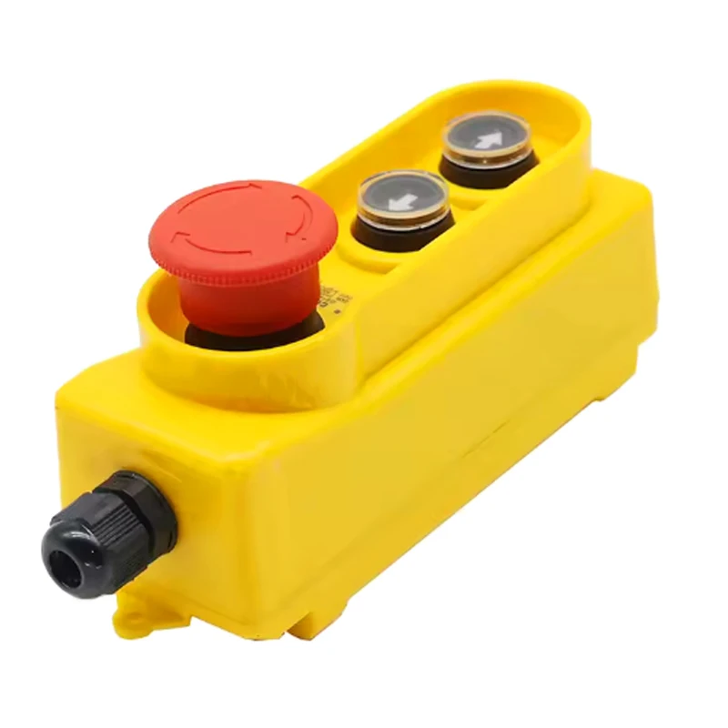 Waterproof COP-21H Lifting Button Control Box with Safety Emergency Stop Push Button Switch for 2.2KW 250V Electric Hoist Crane view 5