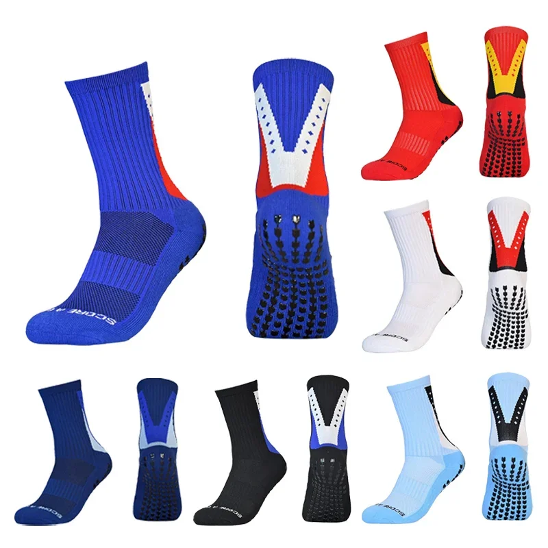 

New Design Kids Anti-Slip Soccer Socks Adults Men Women Non-Skid Towel Bottom Sports Football Baseball Breathable Socks